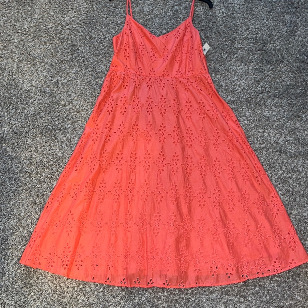 Old Navy tangerine eyelet sundress
